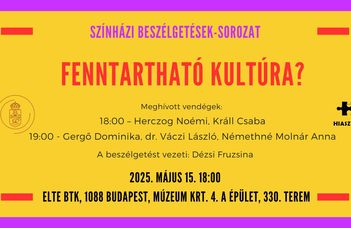 Folytatódik a Színházi beszélgetések sorozat.